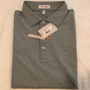 Peter Millar, Size L, Dark Green Stripe